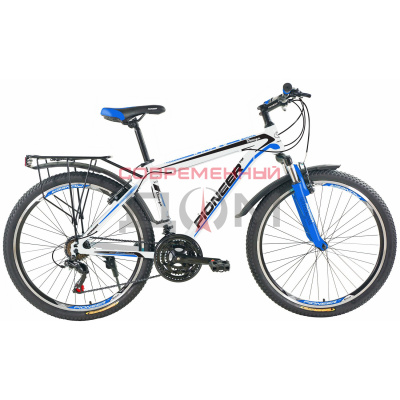 Велосипед Pioneer Omega 26''/19'' white-blue-black